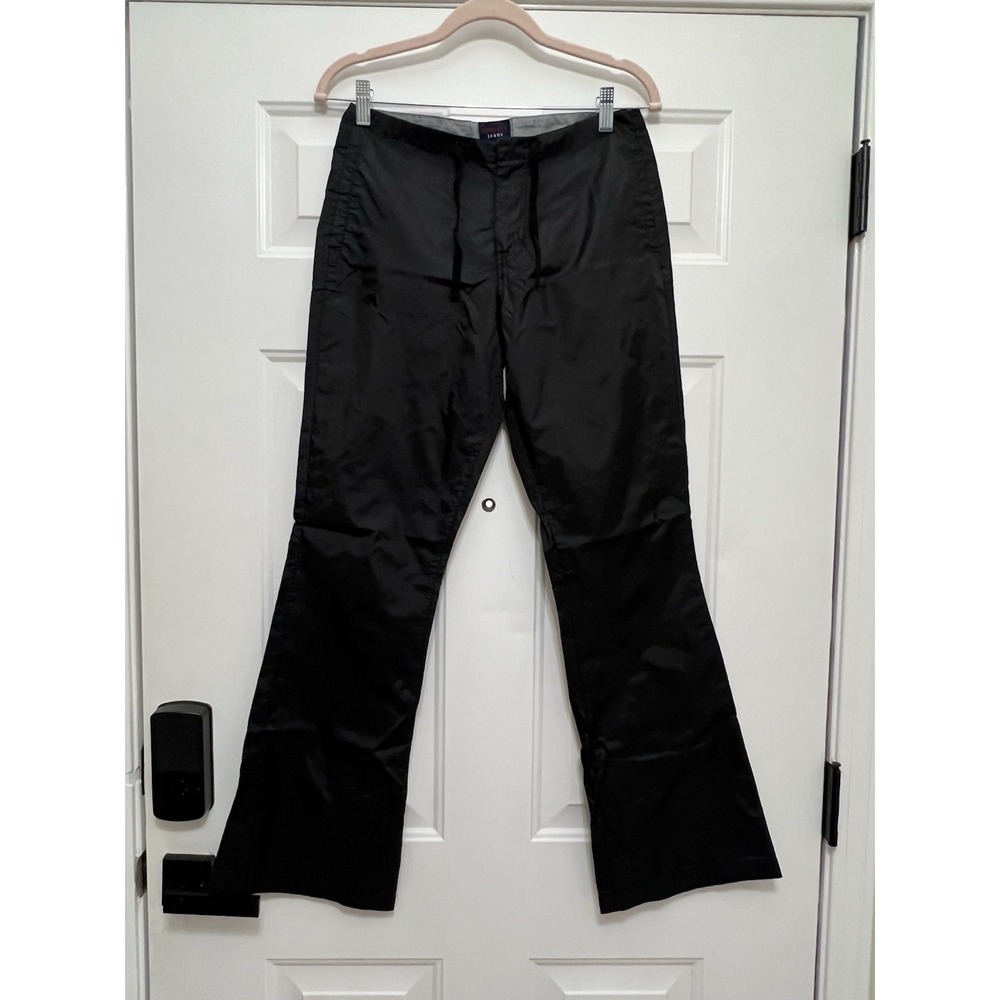 Tommy GIRL Hilfiger Athletic Track Windpants Nylon Y2K Size 3 Wide Leg Black - Picture 1 of 4